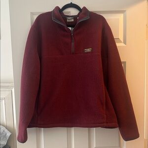 L.L. Bean Men's Zip Up Sweater - Red